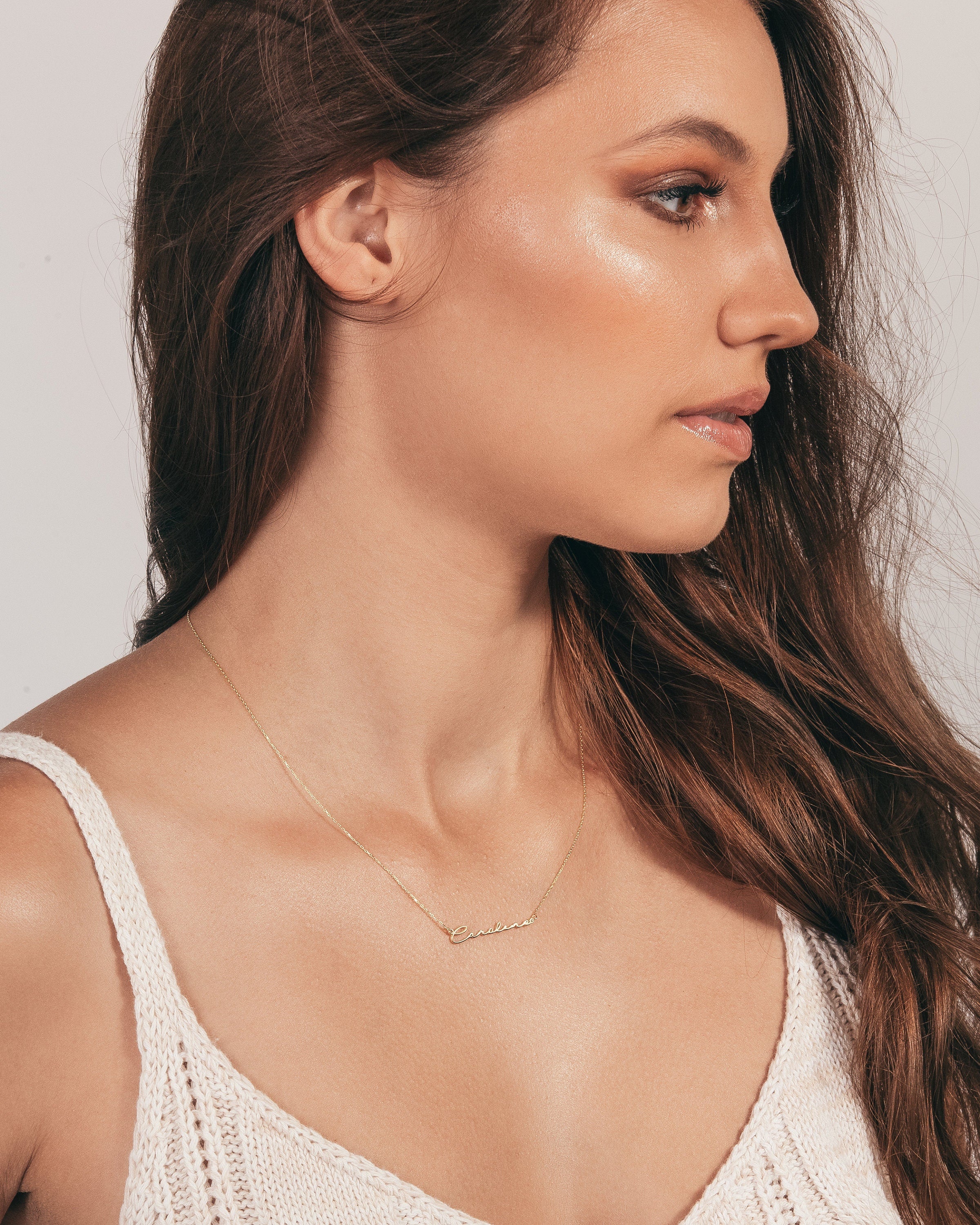 Dainty CZ Diamond Drop Necklace 14K Gold Plated Sterling Silver Minimalist Pendant Layering Necklace Elegant Gift for Her Trendy Jewelry