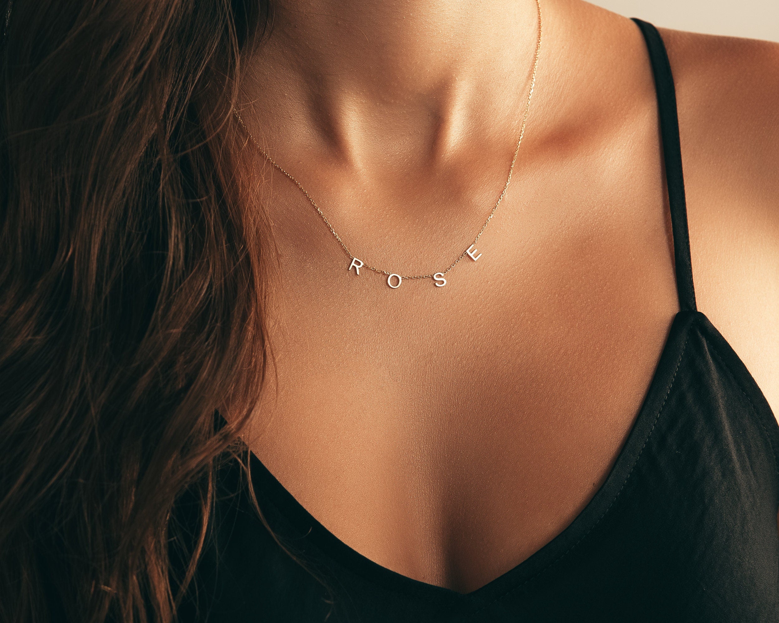 Real Silver Letter Necklace, 14K Gold Vermeil Initial Necklace, Minimalist Jewelry for Women and Men, Perfect Gift For Her