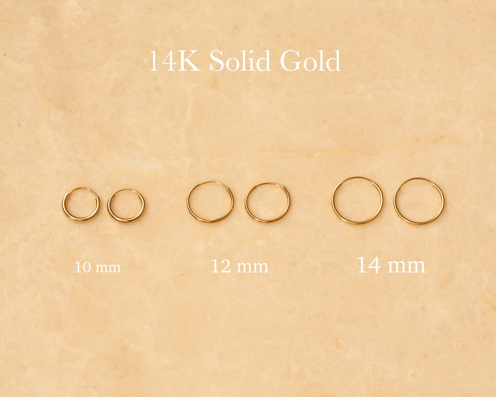 Chunky Hoop Earrings, 925 Sterling Silver Hoops, 14K Chunky Hoop Earrings, Silver Hoops, Dainty Small Hoops, Minimalist, Gifts For Her