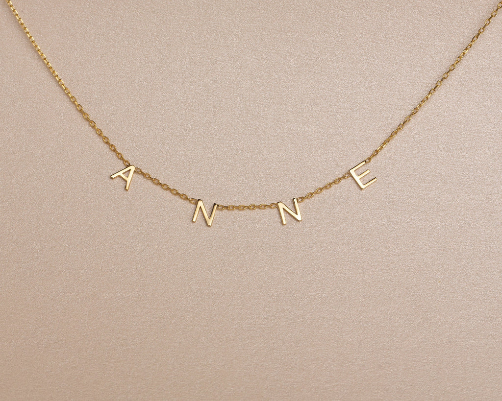 Real Silver Letter Necklace, 14K Gold Vermeil Initial Necklace, Minimalist Jewelry for Women and Men, Perfect Gift For Her