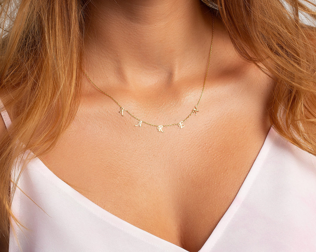Heart Necklace, 14K Solid Gold 2 Hearts Necklace, Dainty Diamond CZ Cross Necklace, Minimalist, Handmade Jewelry, Necklace for women