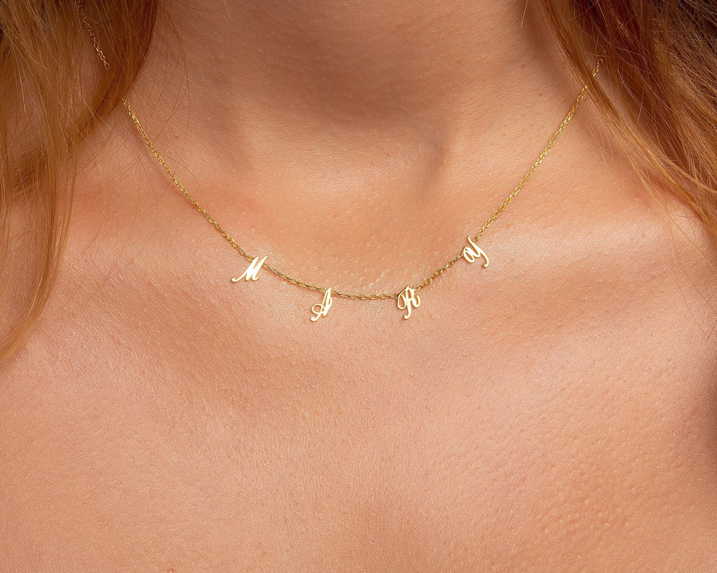 Heart Necklace, 14K Solid Gold 2 Hearts Necklace, Dainty Diamond CZ Cross Necklace, Minimalist, Handmade Jewelry, Necklace for women
