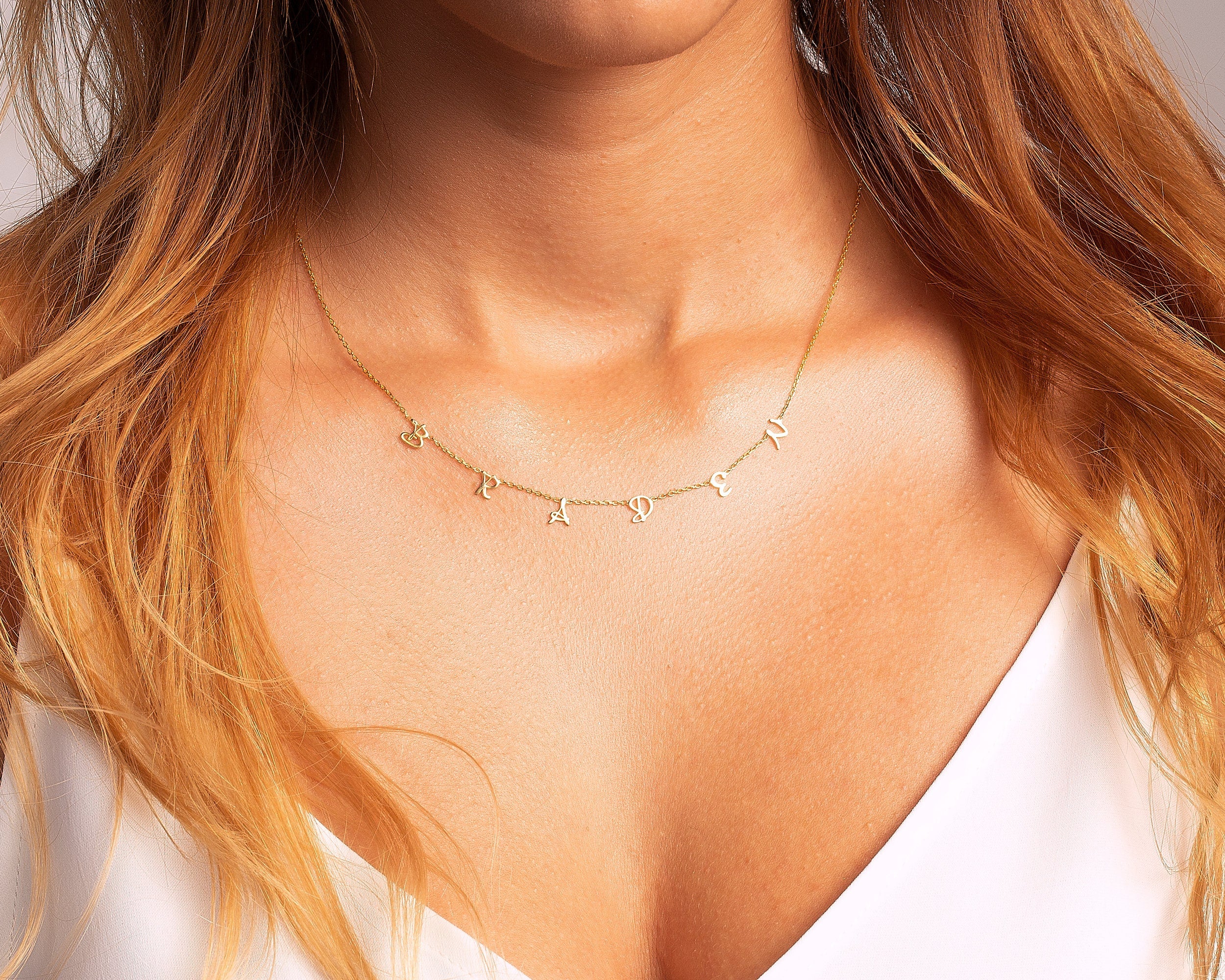 Heart Necklace, 14K Solid Gold 2 Hearts Necklace, Dainty Diamond CZ Cross Necklace, Minimalist, Handmade Jewelry, Necklace for women