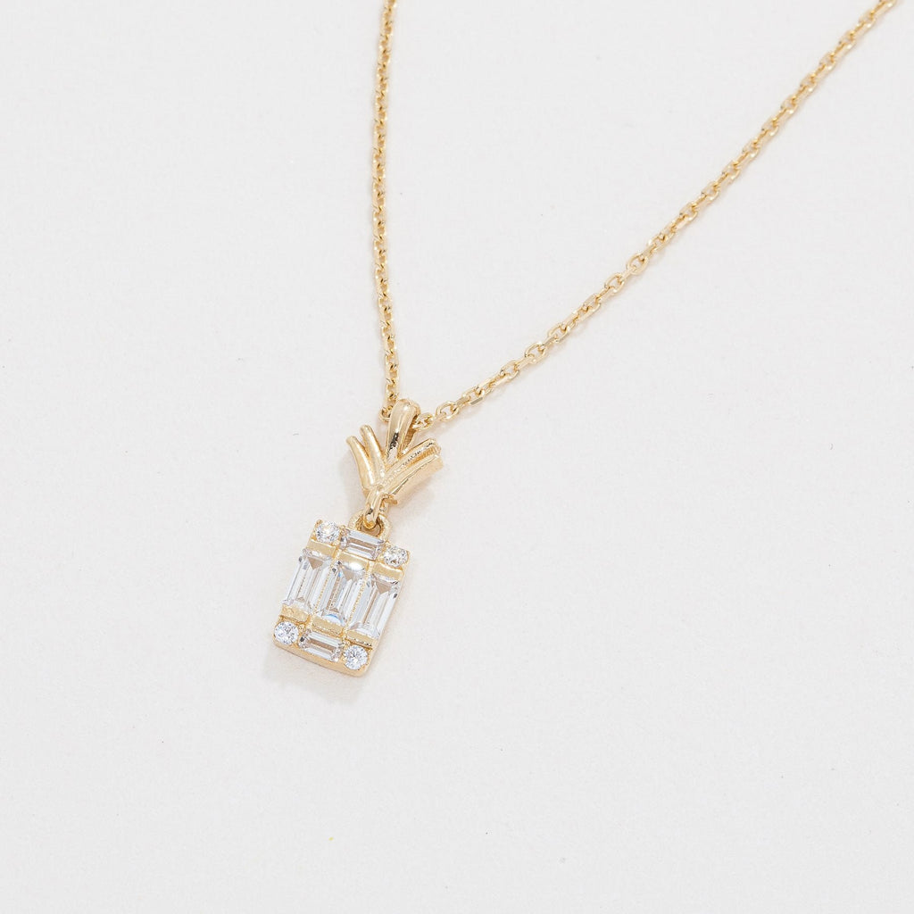 Sun Necklace, 14K Solid Gold Sun Necklace, Diamond CZ Sun Necklace, Minimalist Sun Moon Necklace, Sun Pendant Necklace