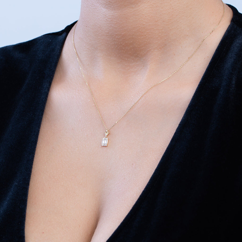 Sun Necklace, 14K Solid Gold Sun Necklace, Diamond CZ Sun Necklace, Minimalist Sun Moon Necklace, Sun Pendant Necklace