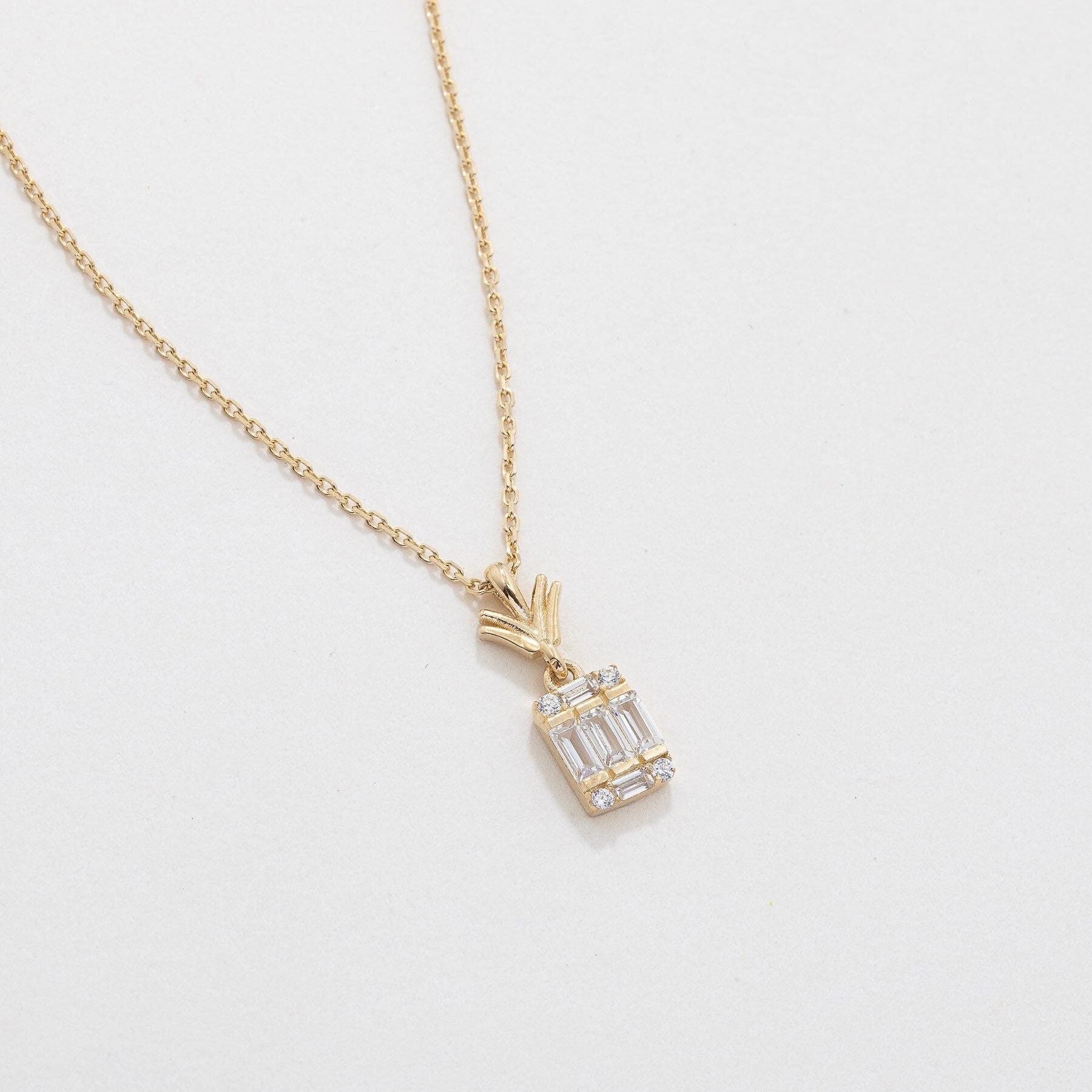 Sun Necklace, 14K Solid Gold Sun Necklace, Diamond CZ Sun Necklace, Minimalist Sun Moon Necklace, Sun Pendant Necklace