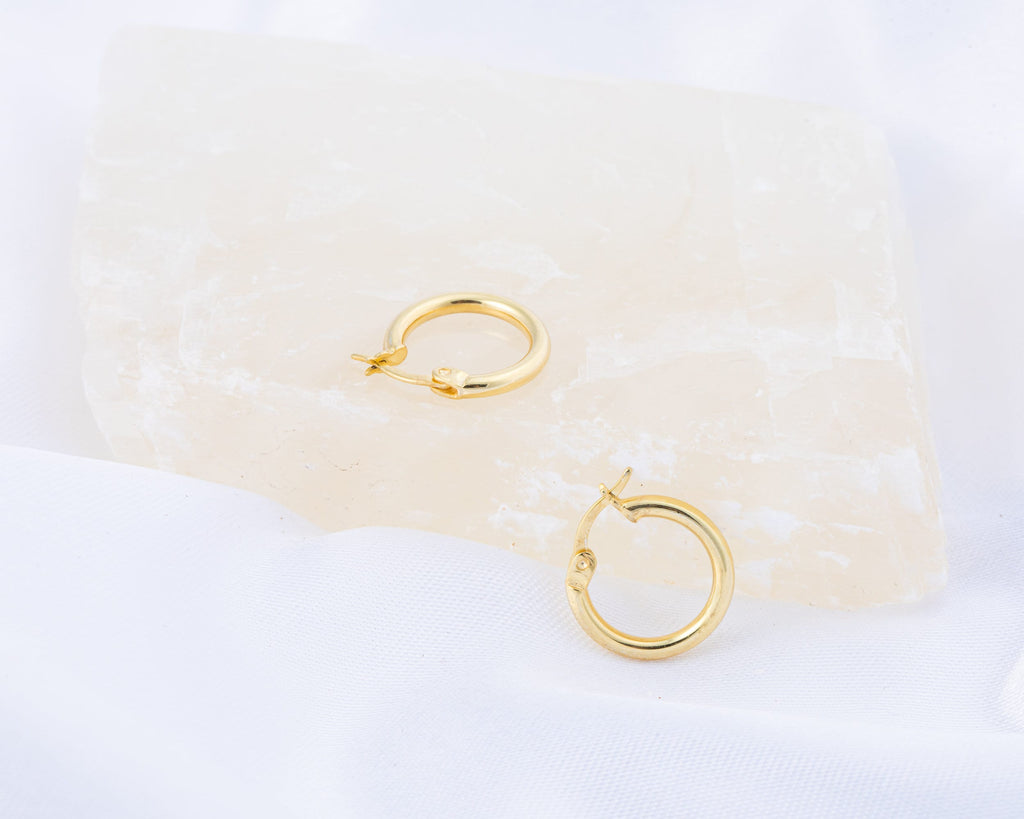 Thick Square Huggie Hoop Earrings, 14K Huggie Hoop Earrings, 925 Sterling Silver Hoops, Square Hoop Earrings, Elegant Hoops, Chunky Hoops
