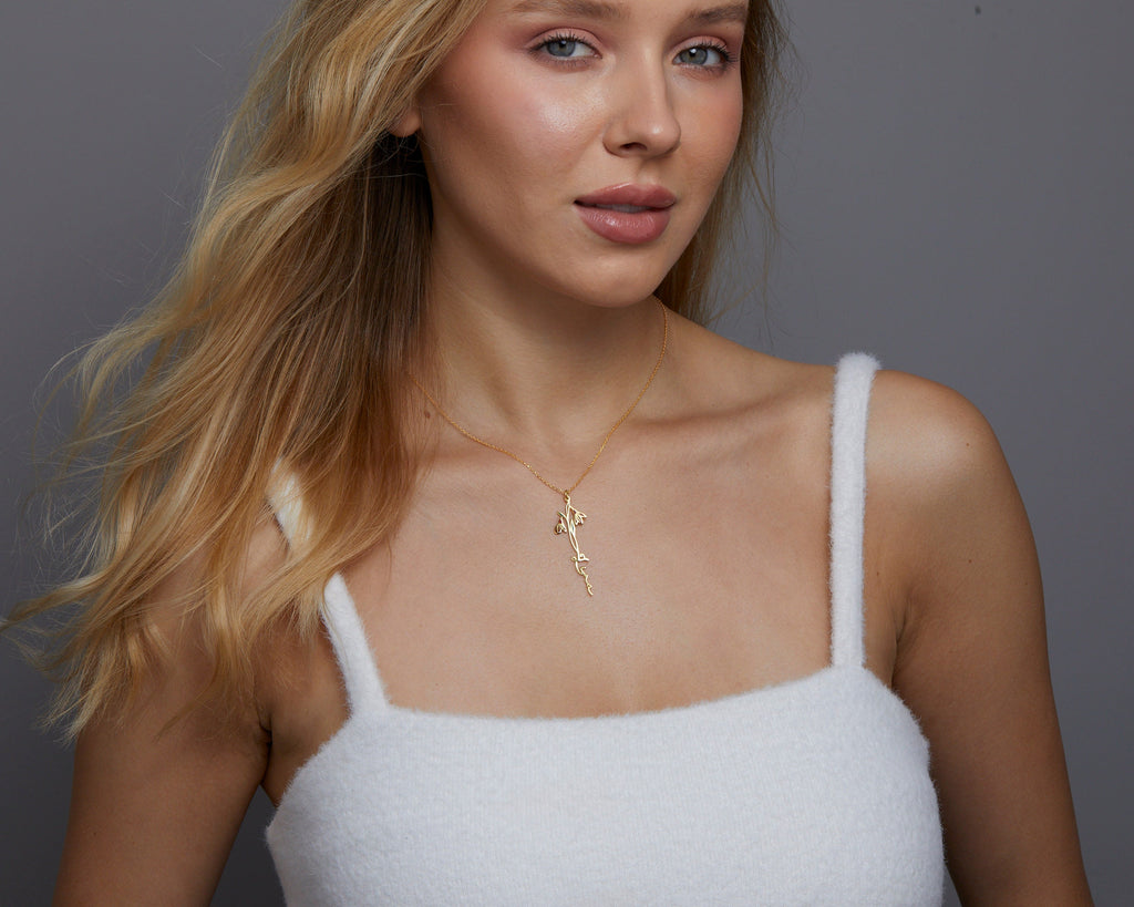 Star Necklace, 14K Solid Gold Star Necklace, Cz Diamond, Real Gold Necklace, Minimalist, Handmade Jewelry, Necklace for women