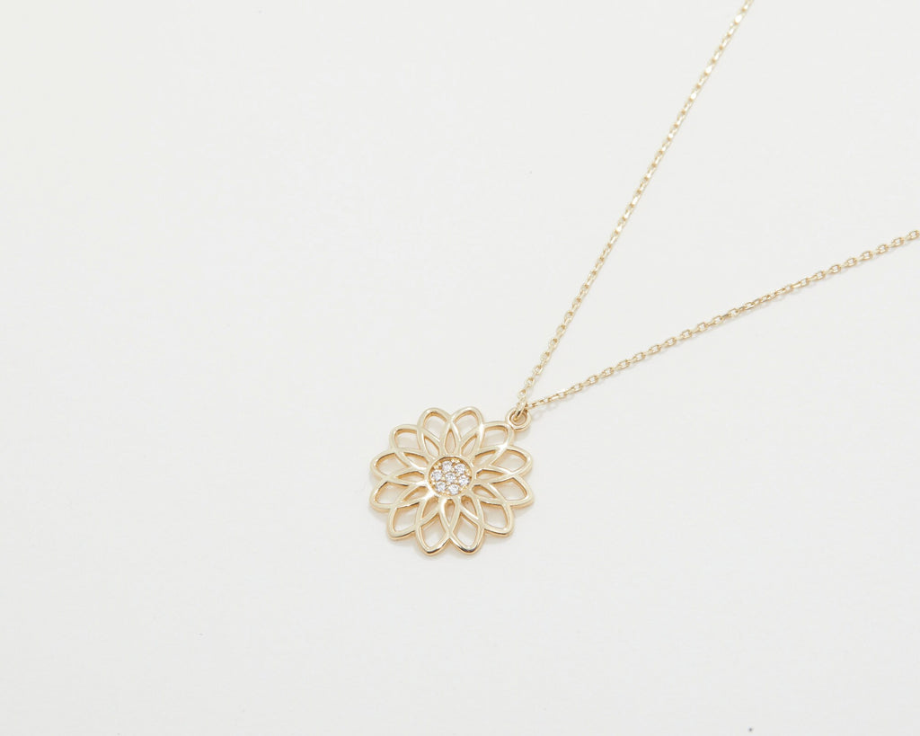 14K Solid Gold Pave Double Heart Necklace, 14K Double Heart Necklace, 10K Double Heart Necklace, 8K Double Heart Necklace, Handmade Jewelry