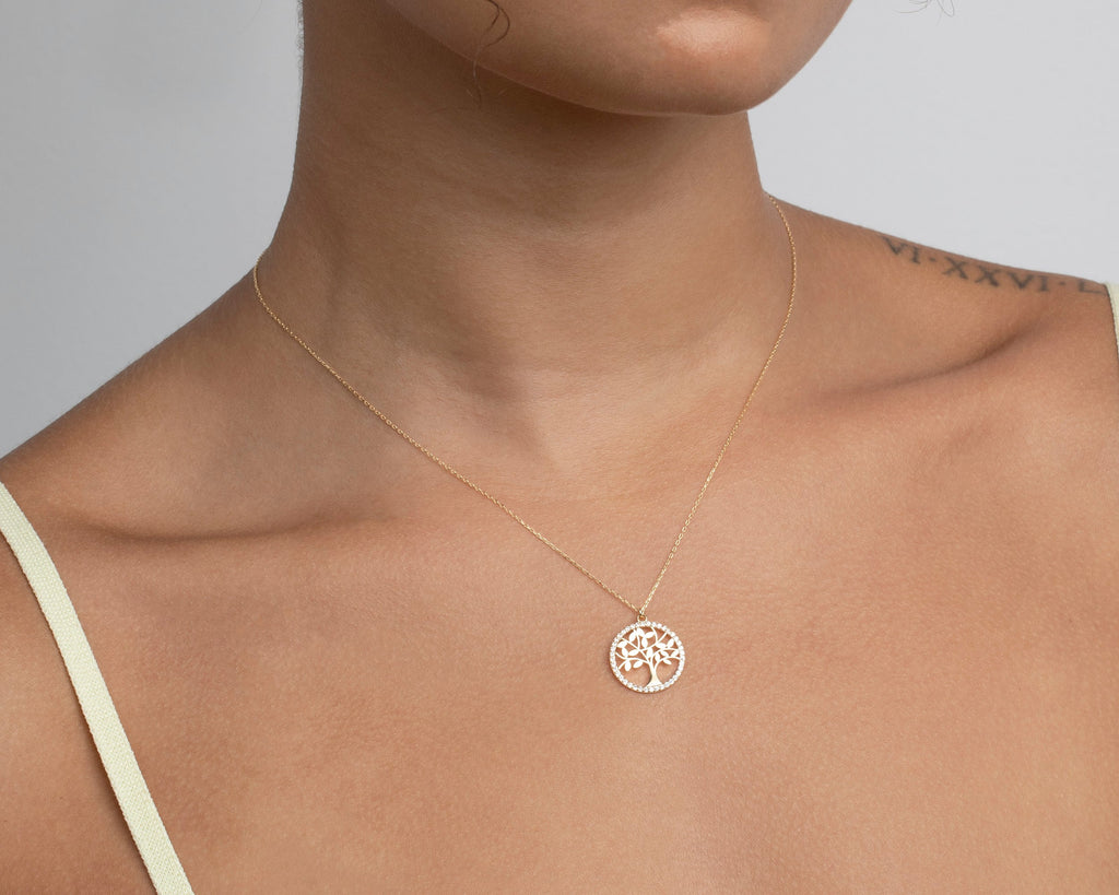 Fish Necklace, 14K Solid Gold Small Fish Necklace, Diamond CZ Fish Necklace, Minimalist Necklace, Handmade Jewelry, Necklace For Women