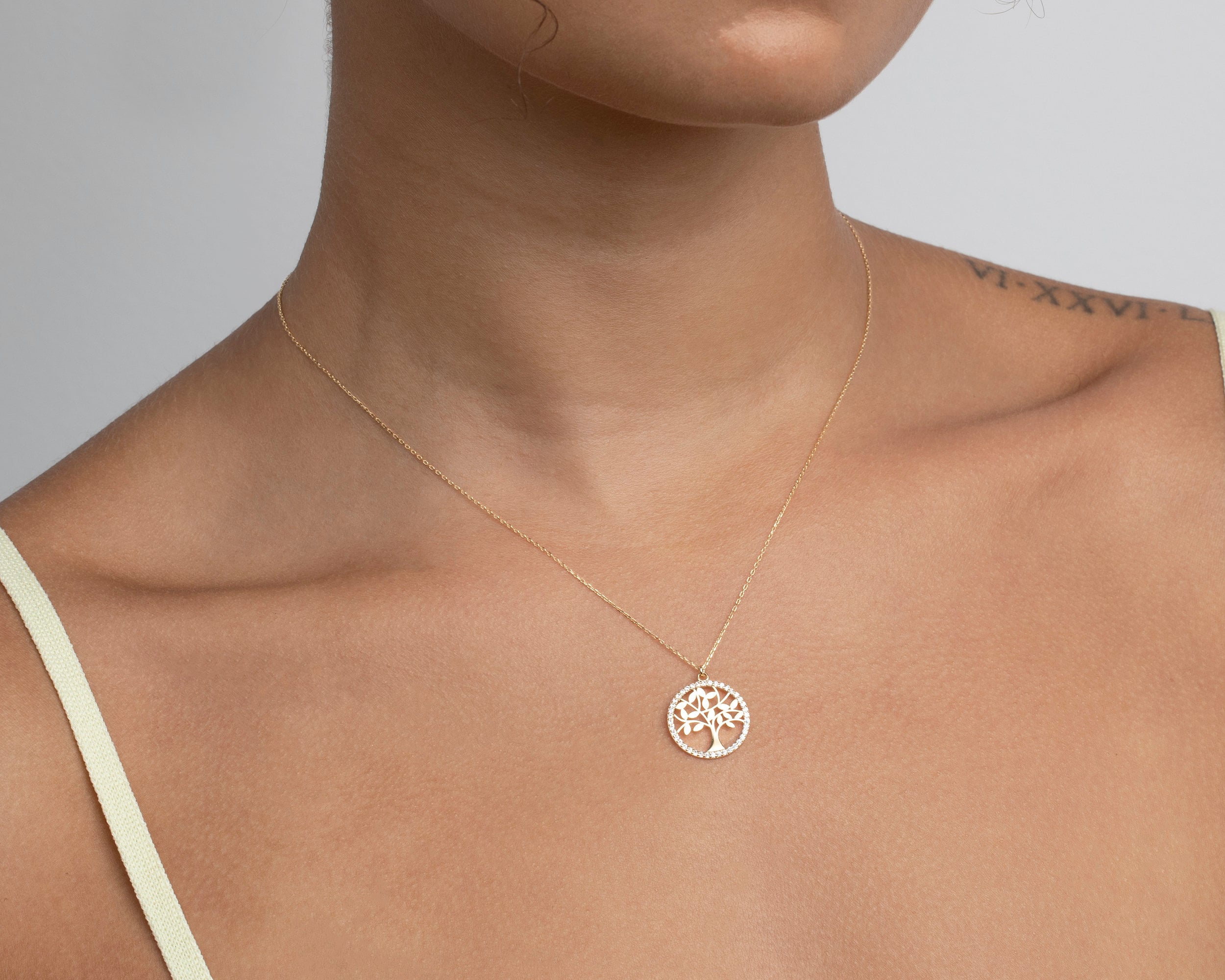 Fish Necklace, 14K Solid Gold Small Fish Necklace, Diamond CZ Fish Necklace, Minimalist Necklace, Handmade Jewelry, Necklace For Women