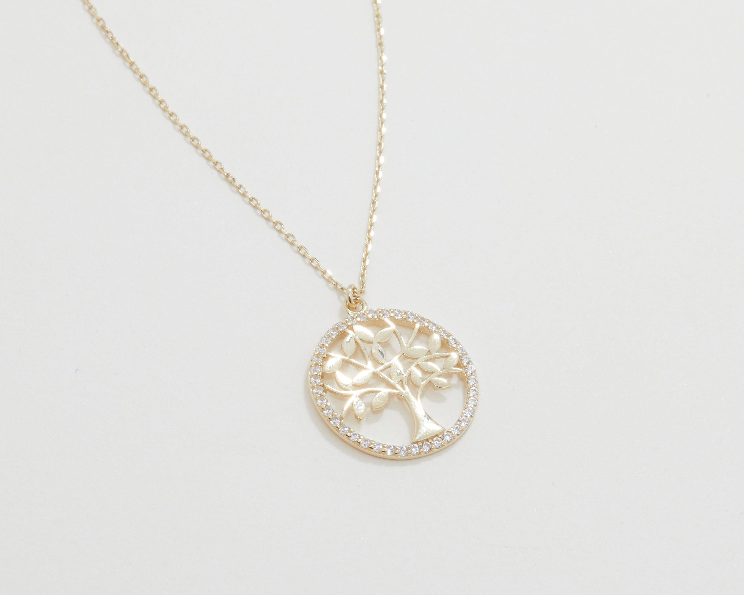 Fish Necklace, 14K Solid Gold Small Fish Necklace, Diamond CZ Fish Necklace, Minimalist Necklace, Handmade Jewelry, Necklace For Women