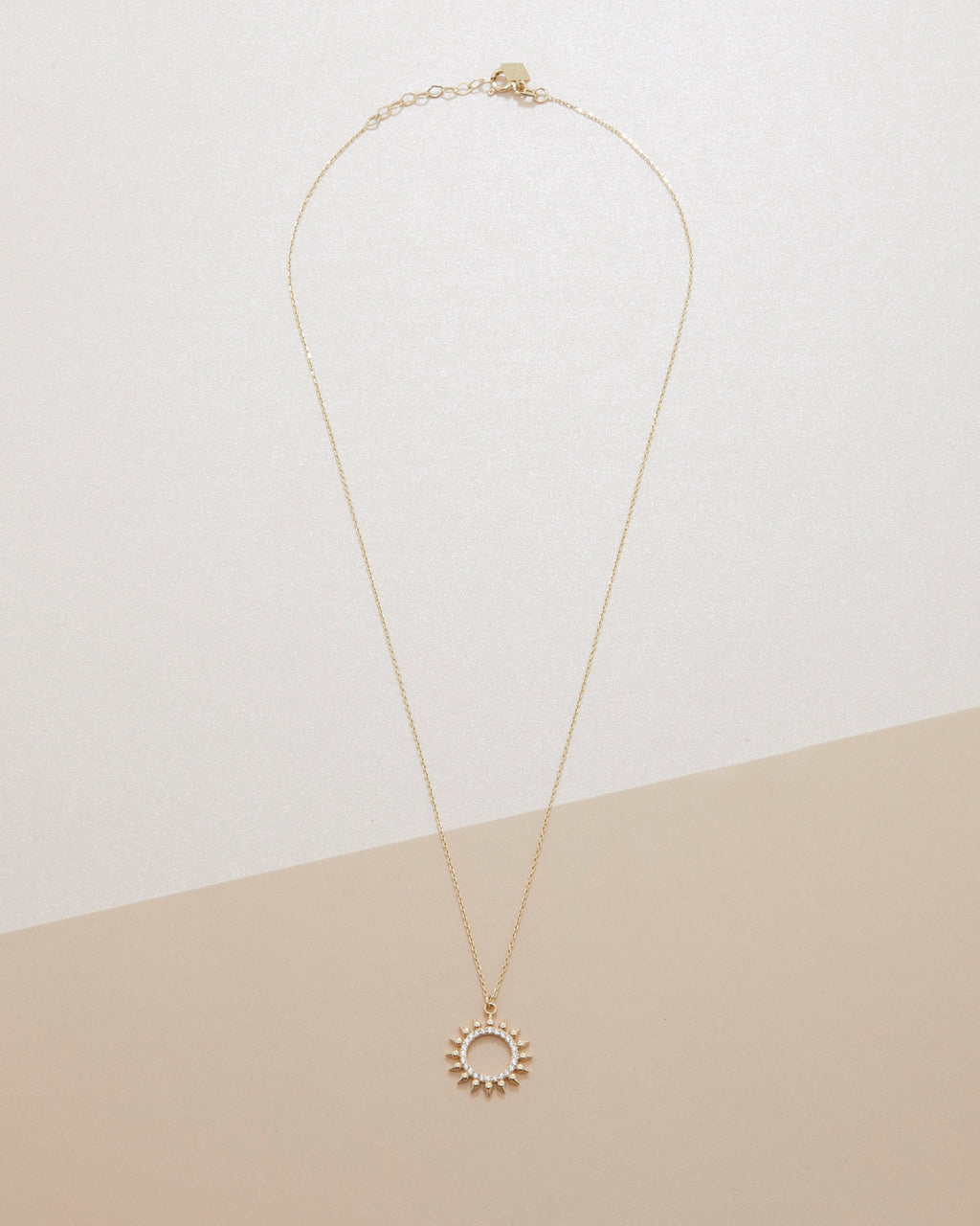 Gold Rectangular Necklace, 14K Solid Gold Pyramid Necklace, Dainty Pendant Necklace, Minimalist, Handmade Jewelry, Necklaces for women