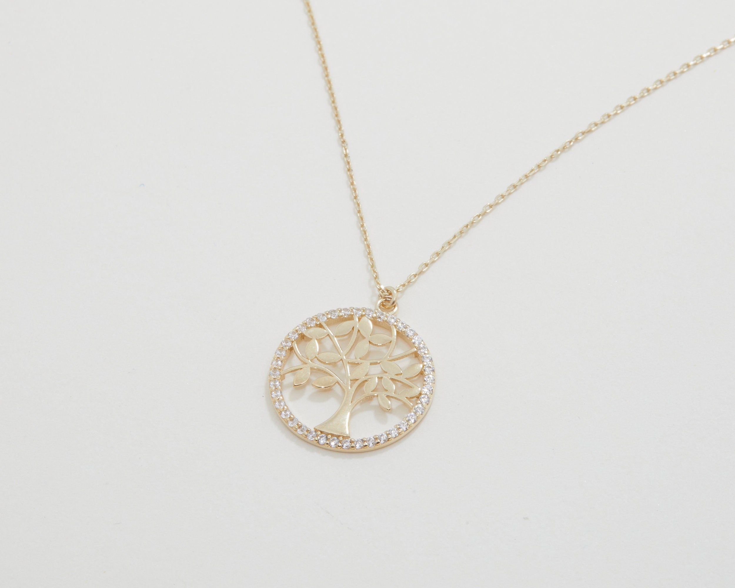 Fish Necklace, 14K Solid Gold Small Fish Necklace, Diamond CZ Fish Necklace, Minimalist Necklace, Handmade Jewelry, Necklace For Women
