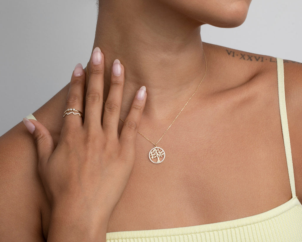 Fish Necklace, 14K Solid Gold Small Fish Necklace, Diamond CZ Fish Necklace, Minimalist Necklace, Handmade Jewelry, Necklace For Women