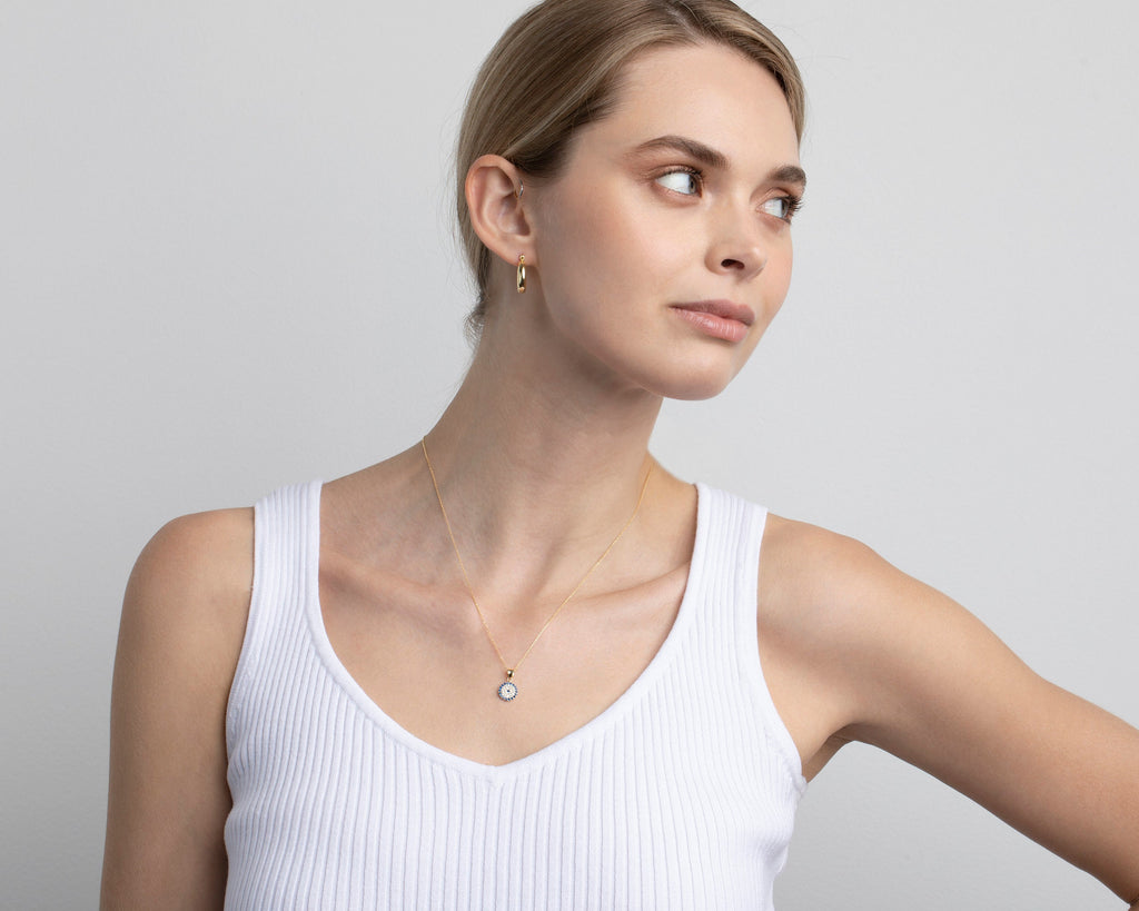 Small Cross Necklace, Gold Small Christian Necklace, Dainty Cross Necklace, Minimalist, Handmade Jewelry, Necklace for women