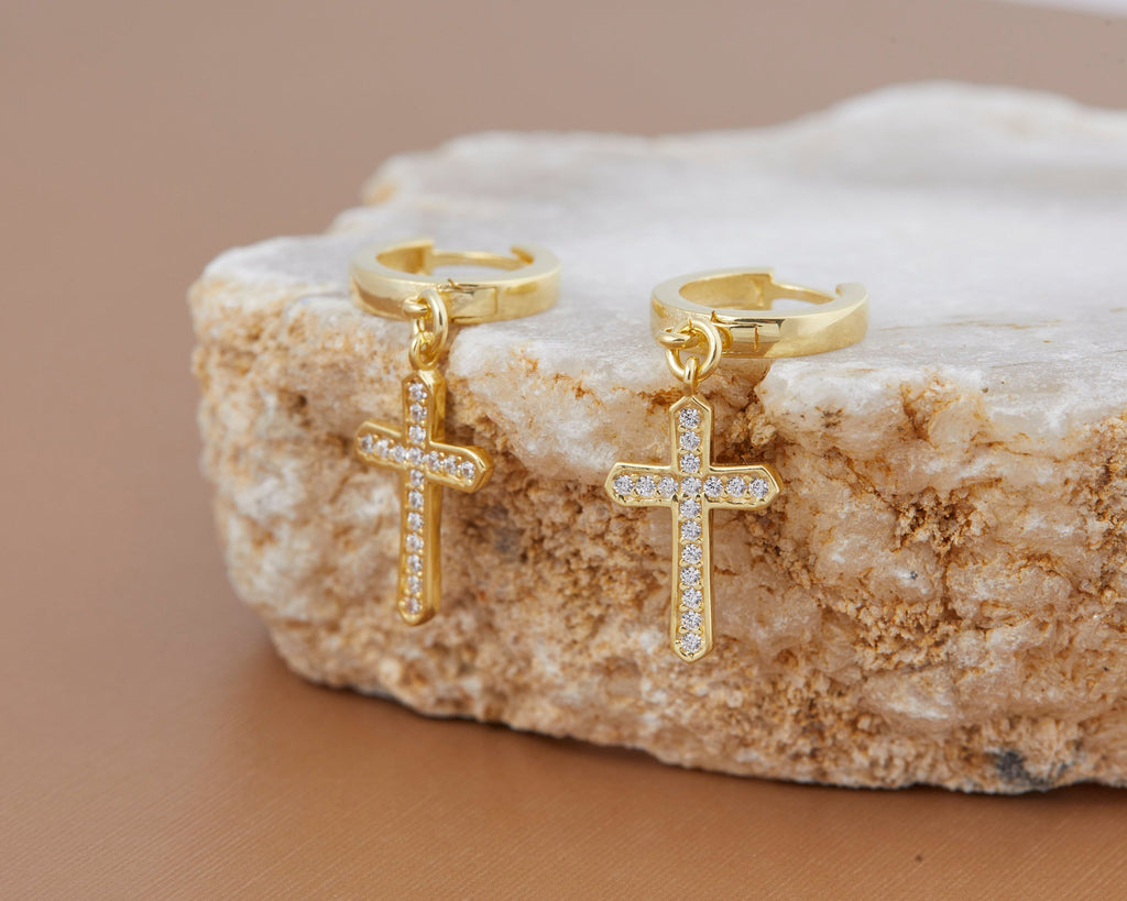 Pave Initial Letter Earring, 14K Pave Initial Earring, Silver Pave Initial Earrings, Minimalist Earring, Dangle Drop Personalized Earrings