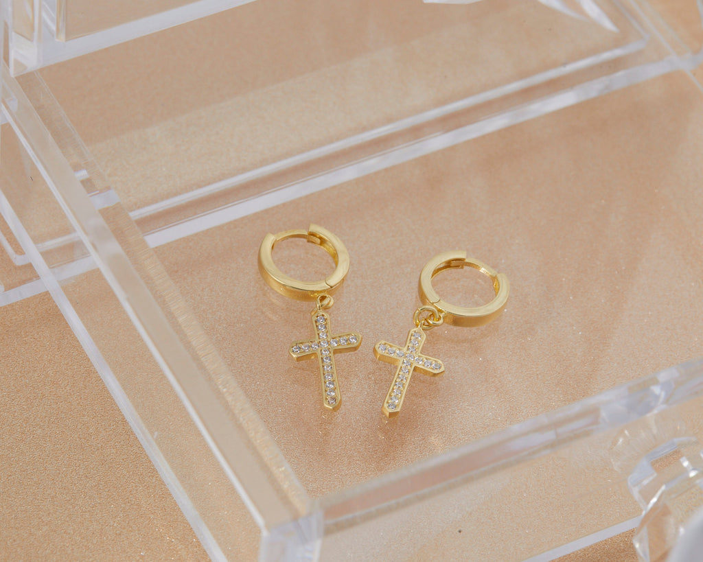 Pave Initial Letter Earring, 14K Pave Initial Earring, Silver Pave Initial Earrings, Minimalist Earring, Dangle Drop Personalized Earrings