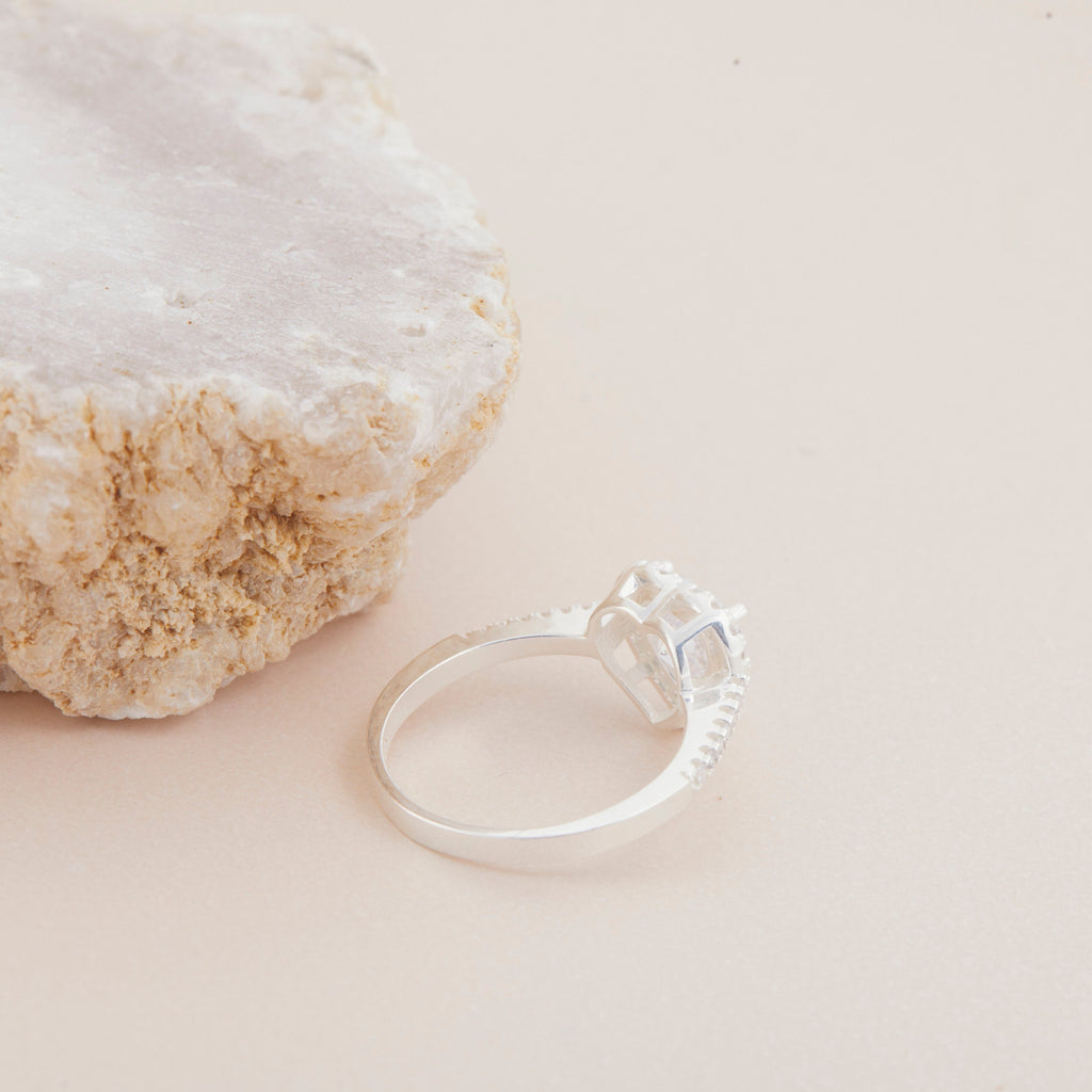 Emerald Studs, Baguette Emerald Minimalist Earrings, White Gold Earrings, Handmade Jewelry for Women, Gift For Her, Dainty Everyday Jewelry