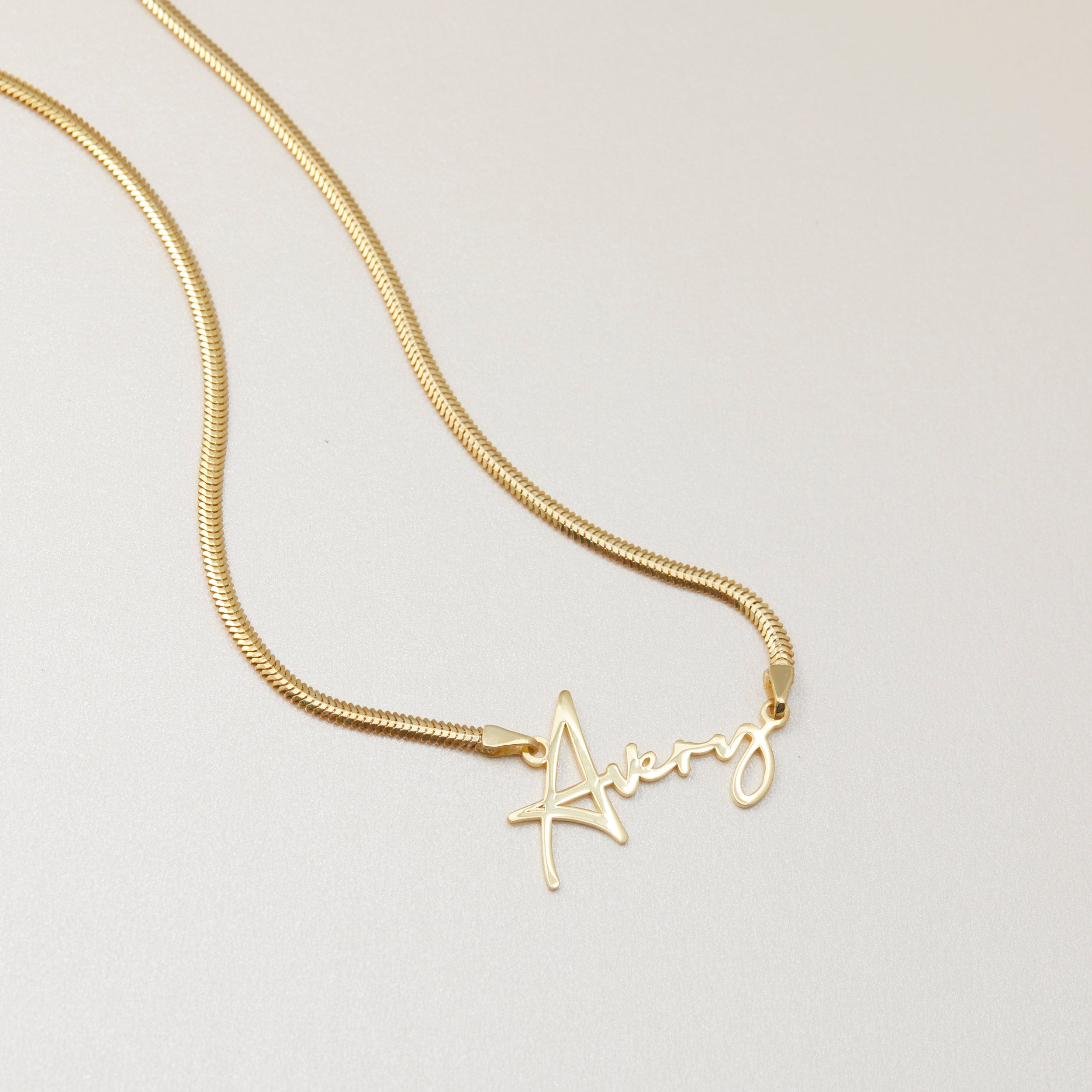 Initial Clover Charm Necklace With Gold Letter Pendant, 18K Gold Plated Personalized Jewelry Gift for Her, Dainty Clover Chain Necklace