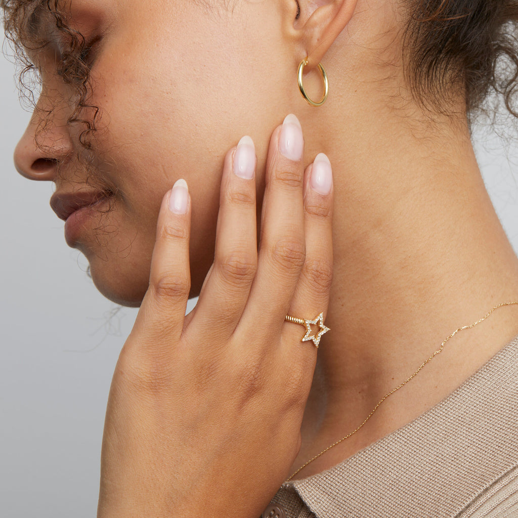 18K Gold Plated Abstract Hoop Earrings | Chunky Statement Jewelry | Modern Artistic Gold Hoops | Unique Fashion Earrings for Women