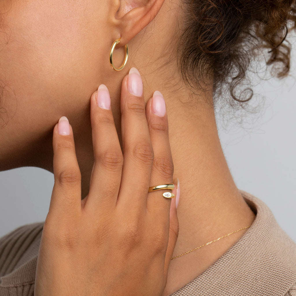 Hoop Earrings Gold, Small Hoop Earrings, Gold Thick Hoops, Small Huggie Hoop Earrings, 14K Gold, Jewelry for Women, Gifts for Her