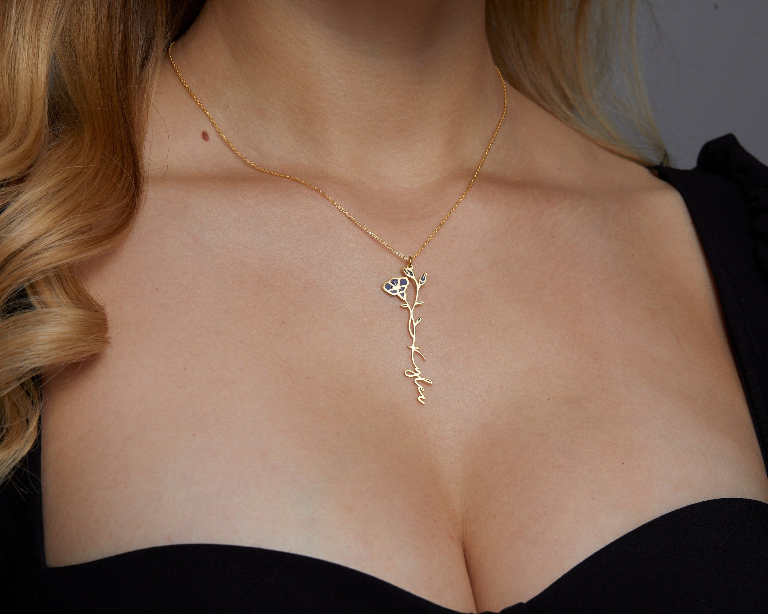 Star Necklace, 14K Solid Gold Star Necklace, Cz Diamond, Real Gold Necklace, Minimalist, Handmade Jewelry, Necklace for women