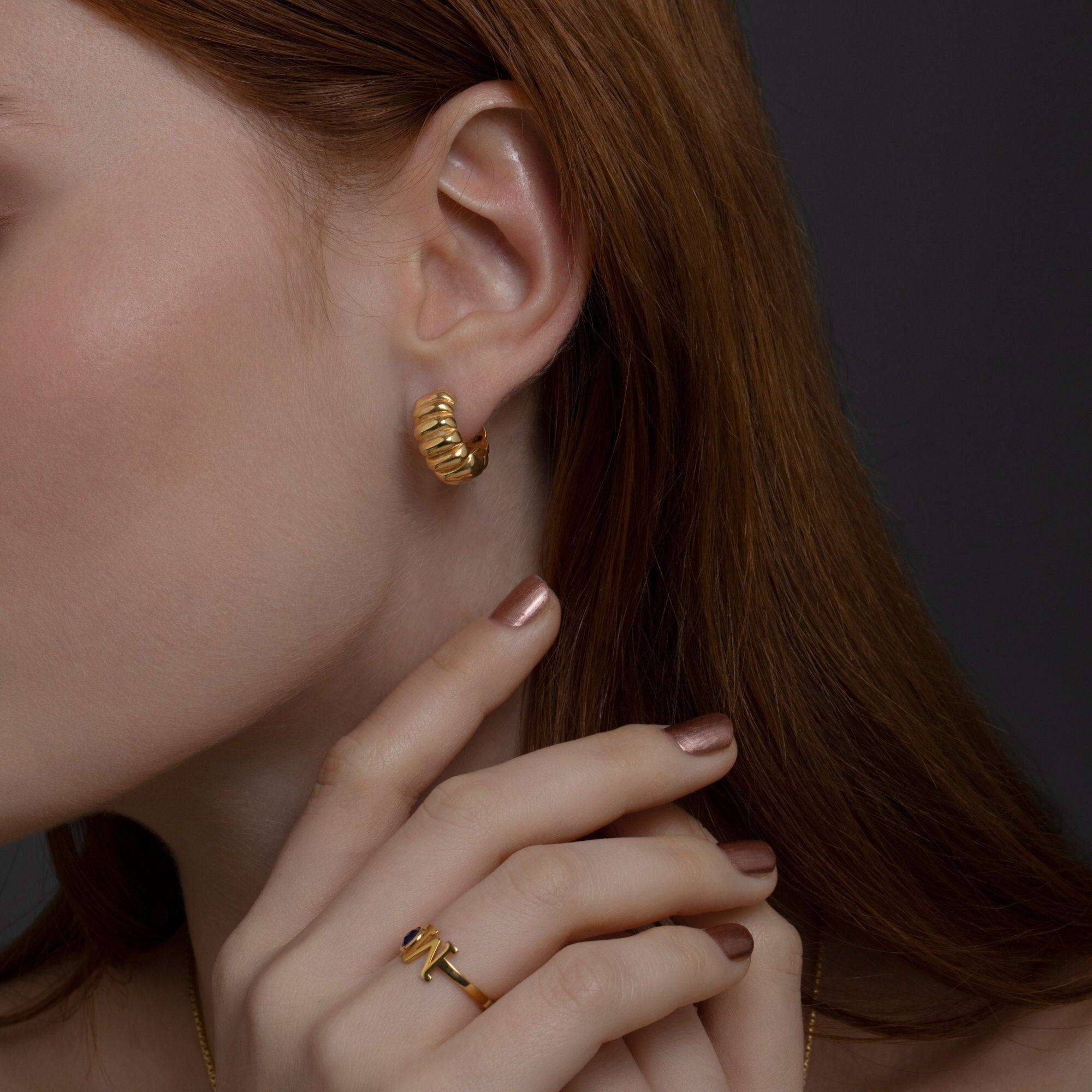 Emerald Hoop Dangle Earrings, CZ Emerald Hoops, Pave Earring, Gold Vermeil Hoops, Handmade Jewelry 14K Gold, Jewelry for Women, Gift for Her