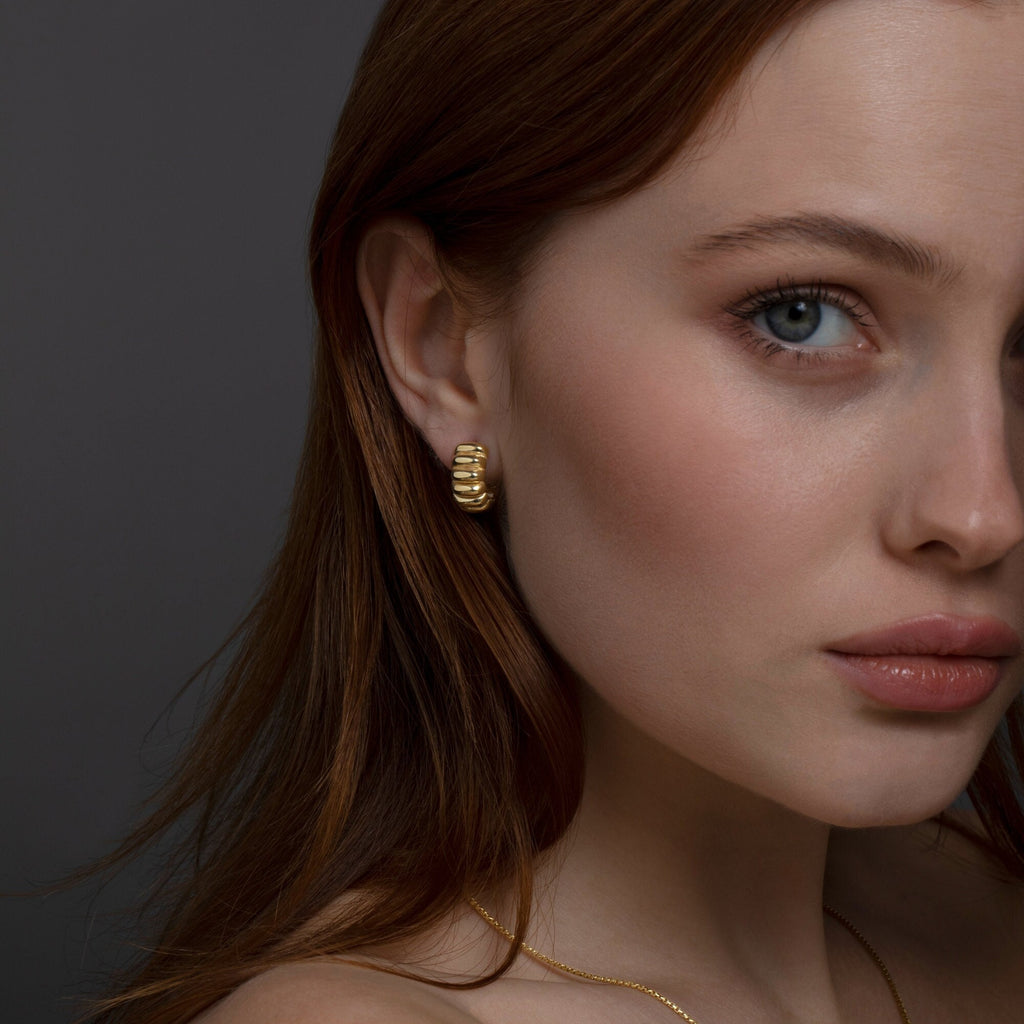 Emerald Hoop Dangle Earrings, CZ Emerald Hoops, Pave Earring, Gold Vermeil Hoops, Handmade Jewelry 14K Gold, Jewelry for Women, Gift for Her