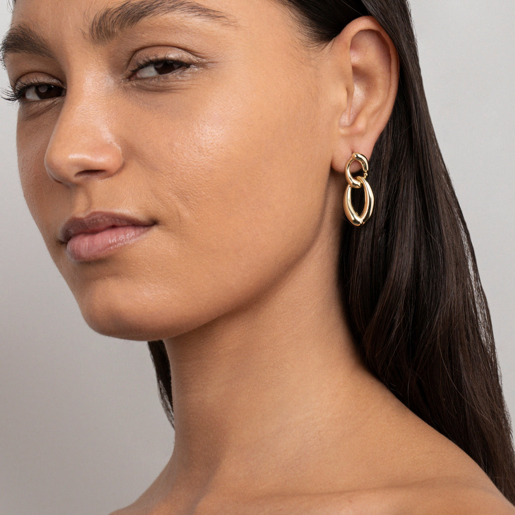 Circle Hoop Earrings, Diamond Paved Hoops, Gold plated Sterling Silver Earrings, Statement Earrings, Everyday Earrings, Earrings for Women