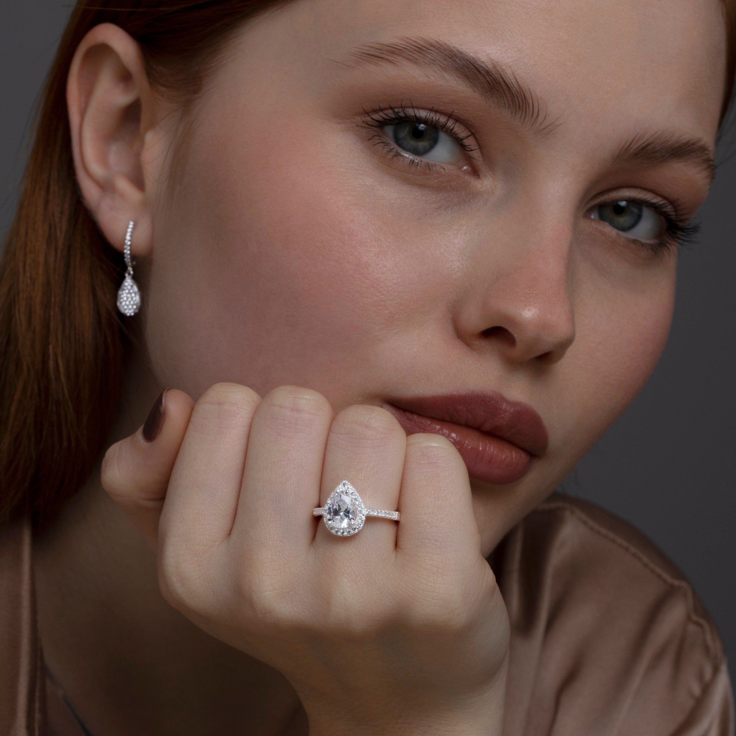 Pave Heart Ring, 14K Solid Gold Plated Pave Heart Ring, Gold Pave Heart Ring, Gold Pave Heart Ring, Silver Pave Heart Rings, Gifts For Her