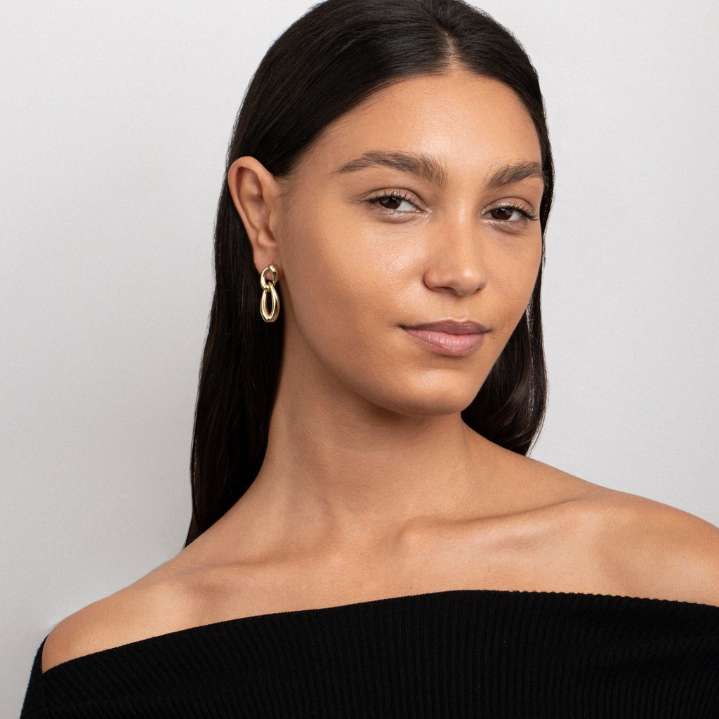 18K Gold Hoop Earrings, Lightweight Hollow Chunky Hoops, Thick Gold Hoops Earrings, Large Earrings for Women, Gift For Her, Women Jewelry