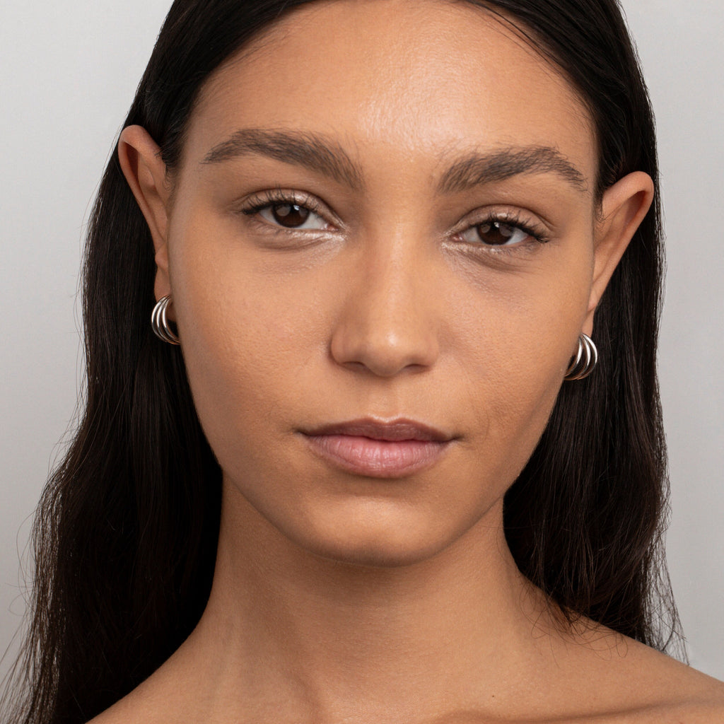 18K Gold Square Hoop Earrings, Geometric Gold Earrings, Chunky Gold Earrings, Minimalist Gold Earrings, Rectangular Gold Earrings, Jewelr