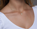 INITIAL NECKLACE, Vote Necklace, Personalized Necklace, Gold, Rose Gold or Silver, Dainty Minimalist Jewelry