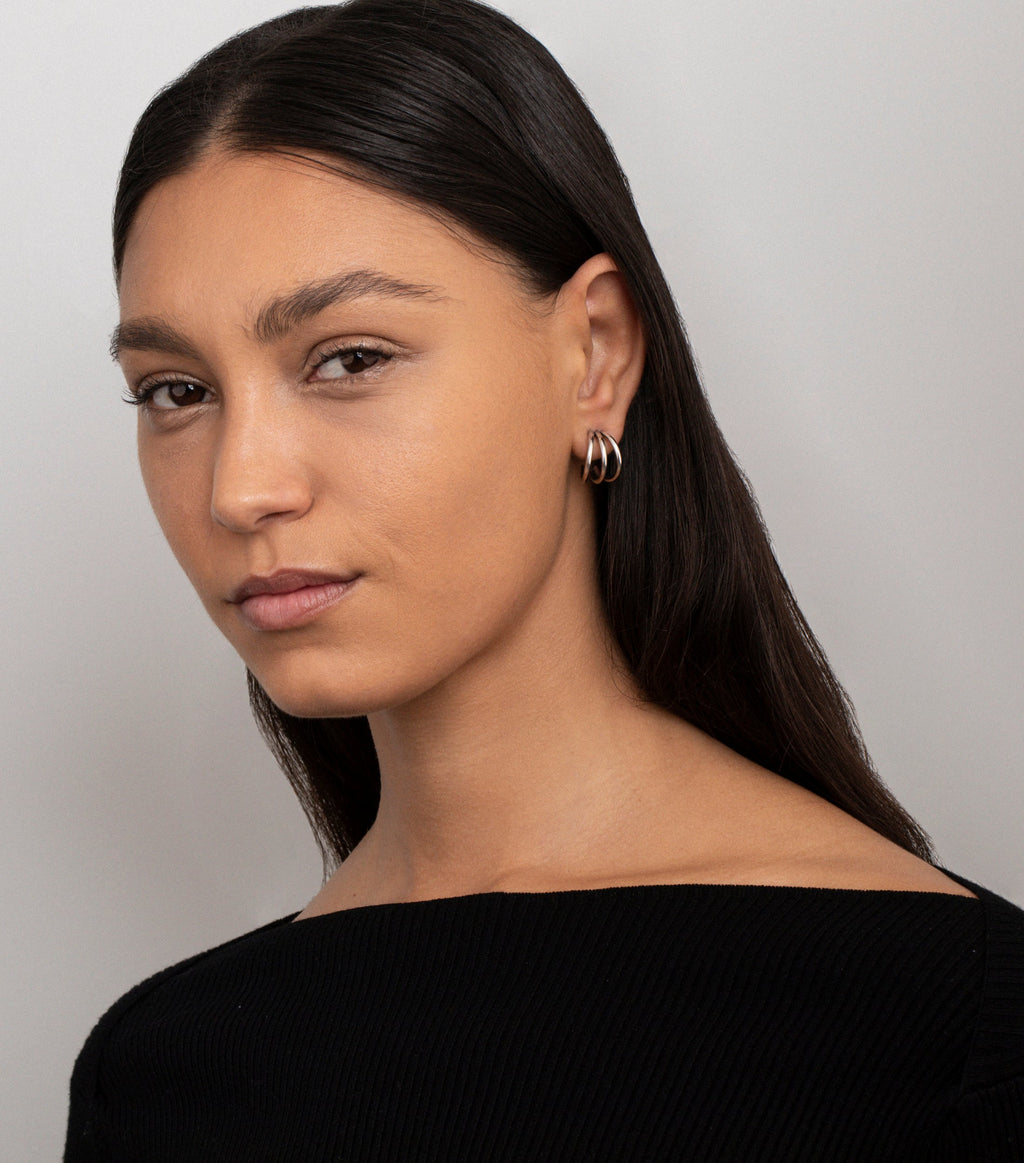 18K Gold Square Hoop Earrings, Geometric Gold Earrings, Chunky Gold Earrings, Minimalist Gold Earrings, Rectangular Gold Earrings, Jewelr