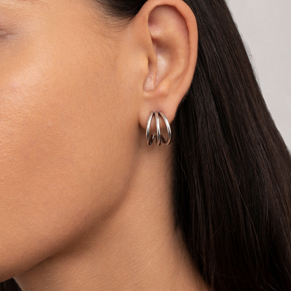 18K Gold Square Hoop Earrings, Geometric Gold Earrings, Chunky Gold Earrings, Minimalist Gold Earrings, Rectangular Gold Earrings, Jewelr