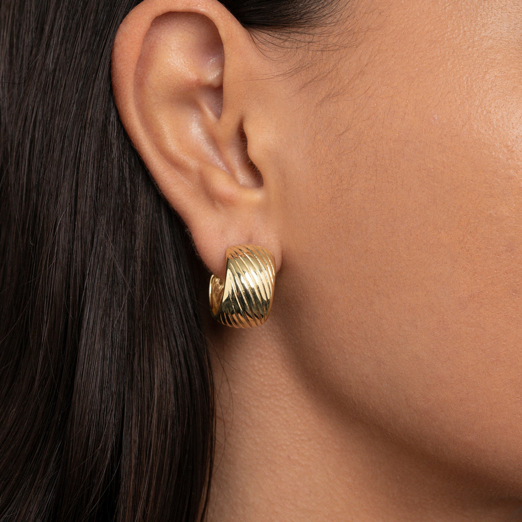 Triple Hoop Earrings for women, Handmade Huggie Earrings, Gold filled Hoops, Jewelry For Women, Gift For Her