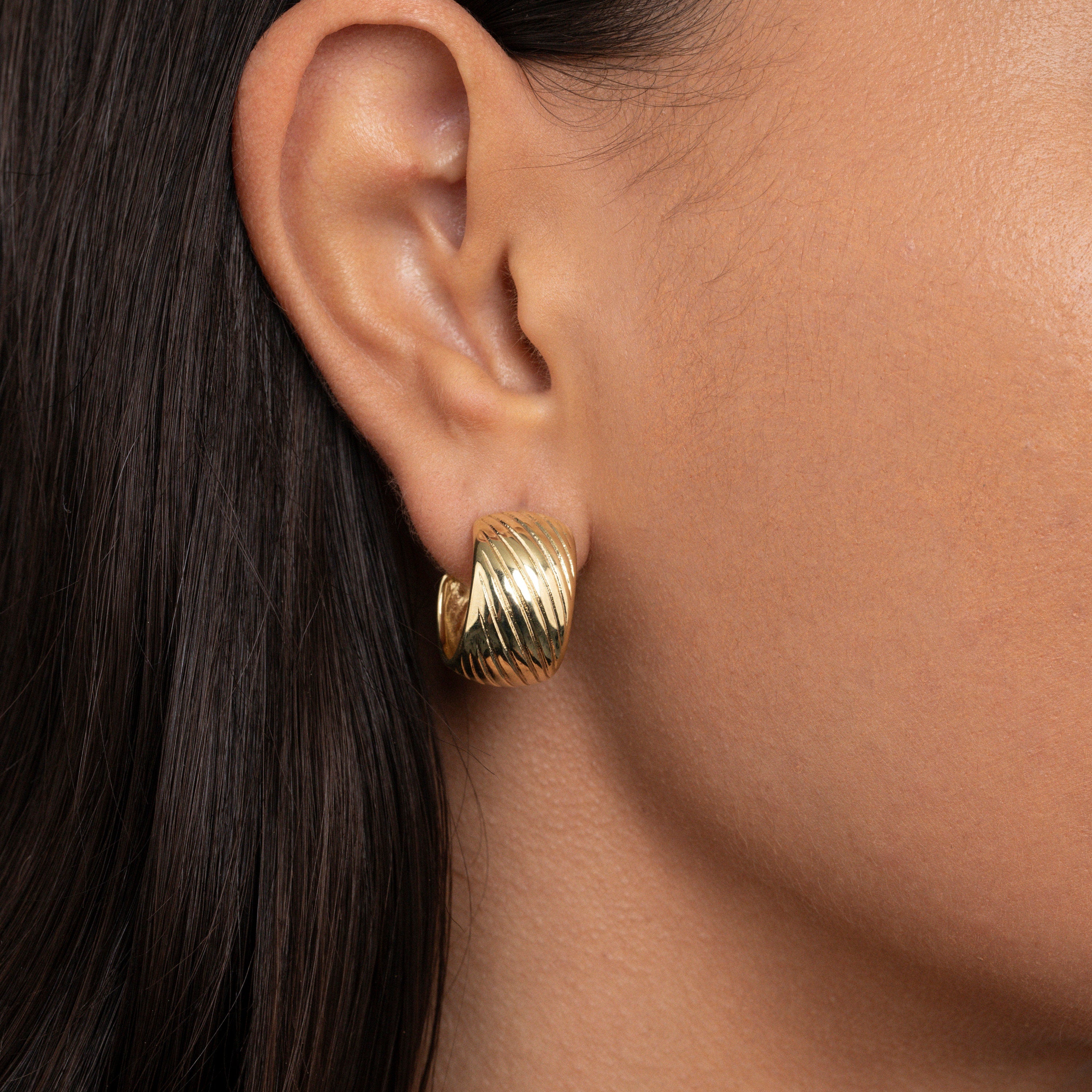 Triple Hoop Earrings for women, Handmade Huggie Earrings, Gold filled Hoops, Jewelry For Women, Gift For Her
