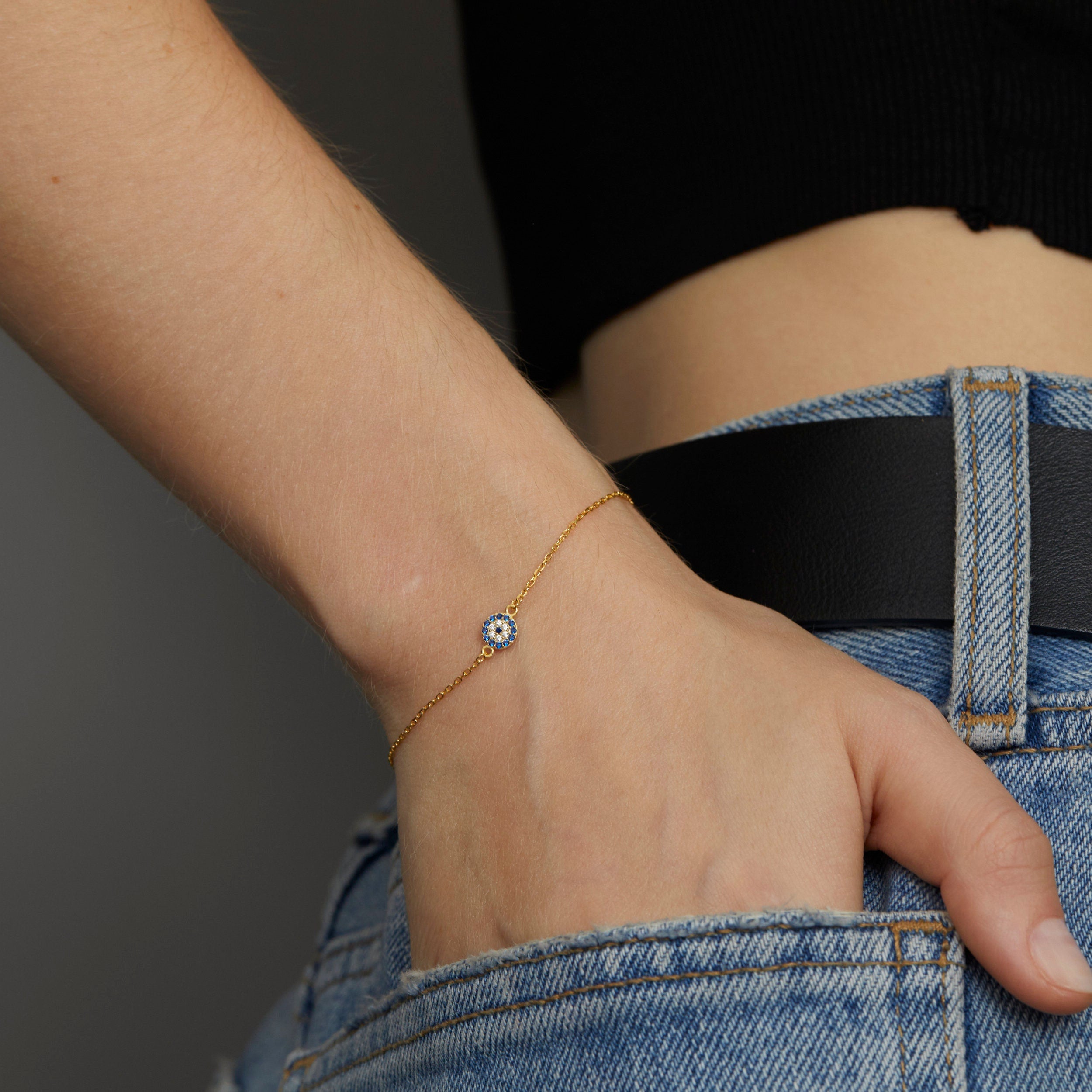 Circle Stud Earrings - Diamond Gold Earrings - 14K Earrings - Dainty Hypoallergenic Studs - Diamonds Earrings - Minimalist Jewelry For Women