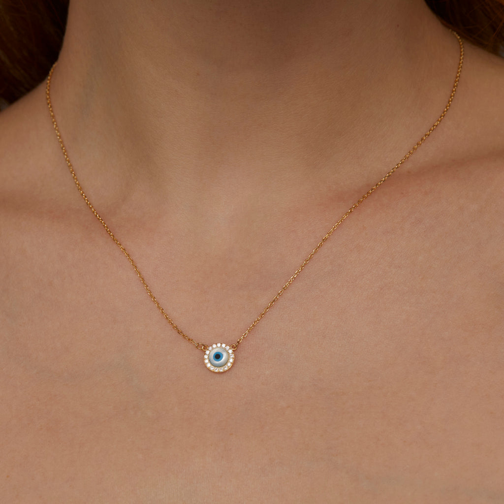 14K Gold Hamsa Necklace - Gold plated Sterling Silver Dainty Adjustable Handmade Jewelry for Women, Protection Jewelry, Hamsa Hand Charm