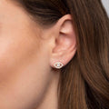 Star of David Earrings, Diamond Celestial Studs Earrings, 6 point Star Earring, Minimalist Earrings, Elegant Silver Celestial Jewelry