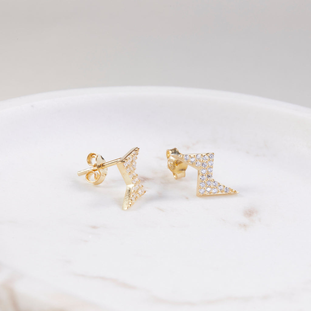 Evil Eye Earrings - Silver Evil Eye Stud Earrings - Gold Earrings - Dainty Hypoallergenic Studs - Diamonds Earrings - Evil Jewelry For Women