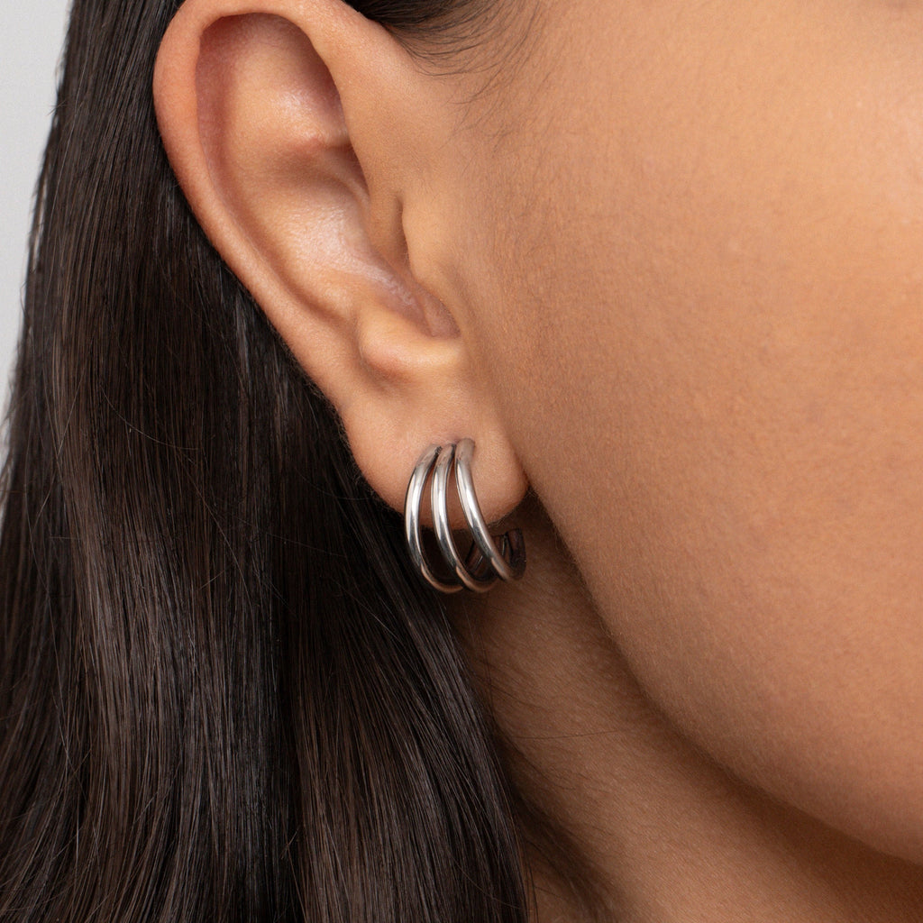 18K Gold Square Hoop Earrings, Geometric Gold Earrings, Chunky Gold Earrings, Minimalist Gold Earrings, Rectangular Gold Earrings, Jewelr