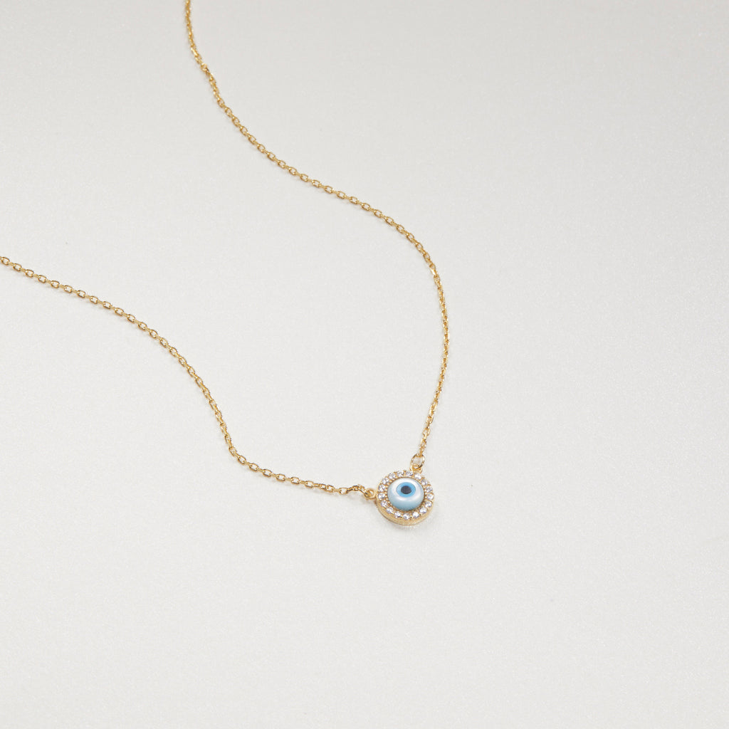 14K Gold Hamsa Necklace - Gold plated Sterling Silver Dainty Adjustable Handmade Jewelry for Women, Protection Jewelry, Hamsa Hand Charm