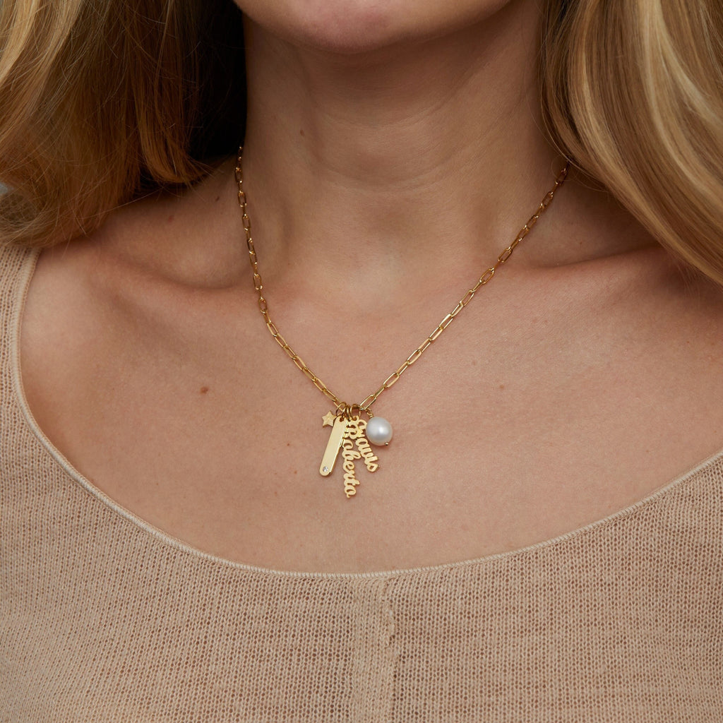 Letter Name Necklace - Personalized Necklace - Necklace with Name - Name Plate Necklace - Name Jewelry - Necklace for Women - Gifts