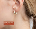 Heart Earrings, 14K Gold Plated Heart Earring , Everyday Earrings, Jewelry for women, Silver Heart Earring, Handmade Jewelry, Gift for her