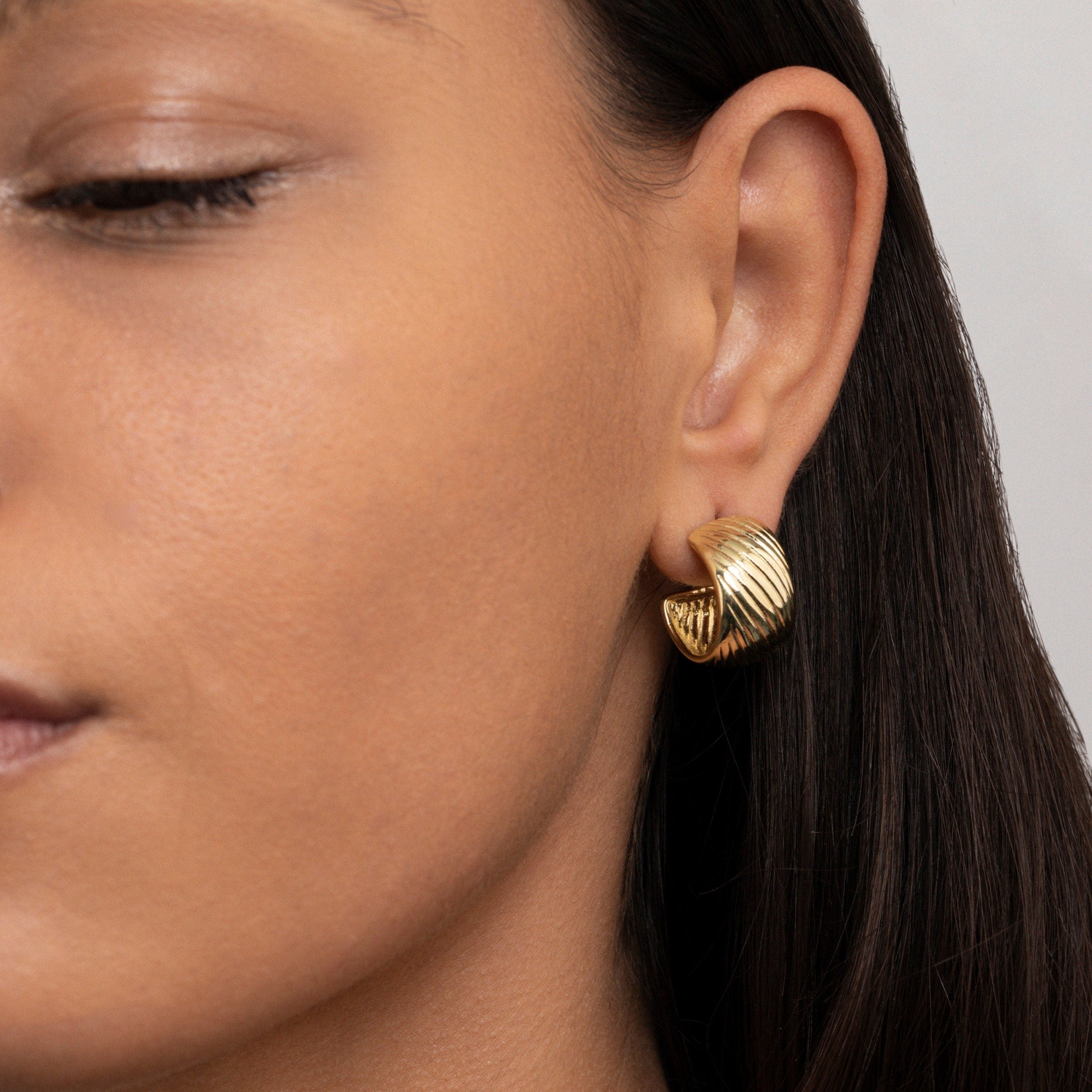 Triple Hoop Earrings for women, Handmade Huggie Earrings, Gold filled Hoops, Jewelry For Women, Gift For Her
