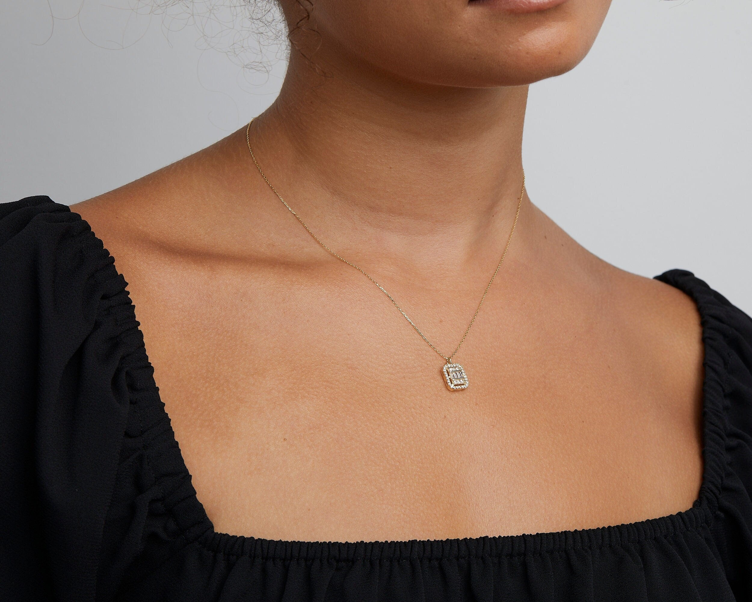 Hamsa Hand Necklace, 14 Gold Evil Eye Necklace, Protection Necklace Gold, Hindu Hamsa Hand, Dainty Necklace, Hamsa Pendant Gift for Her