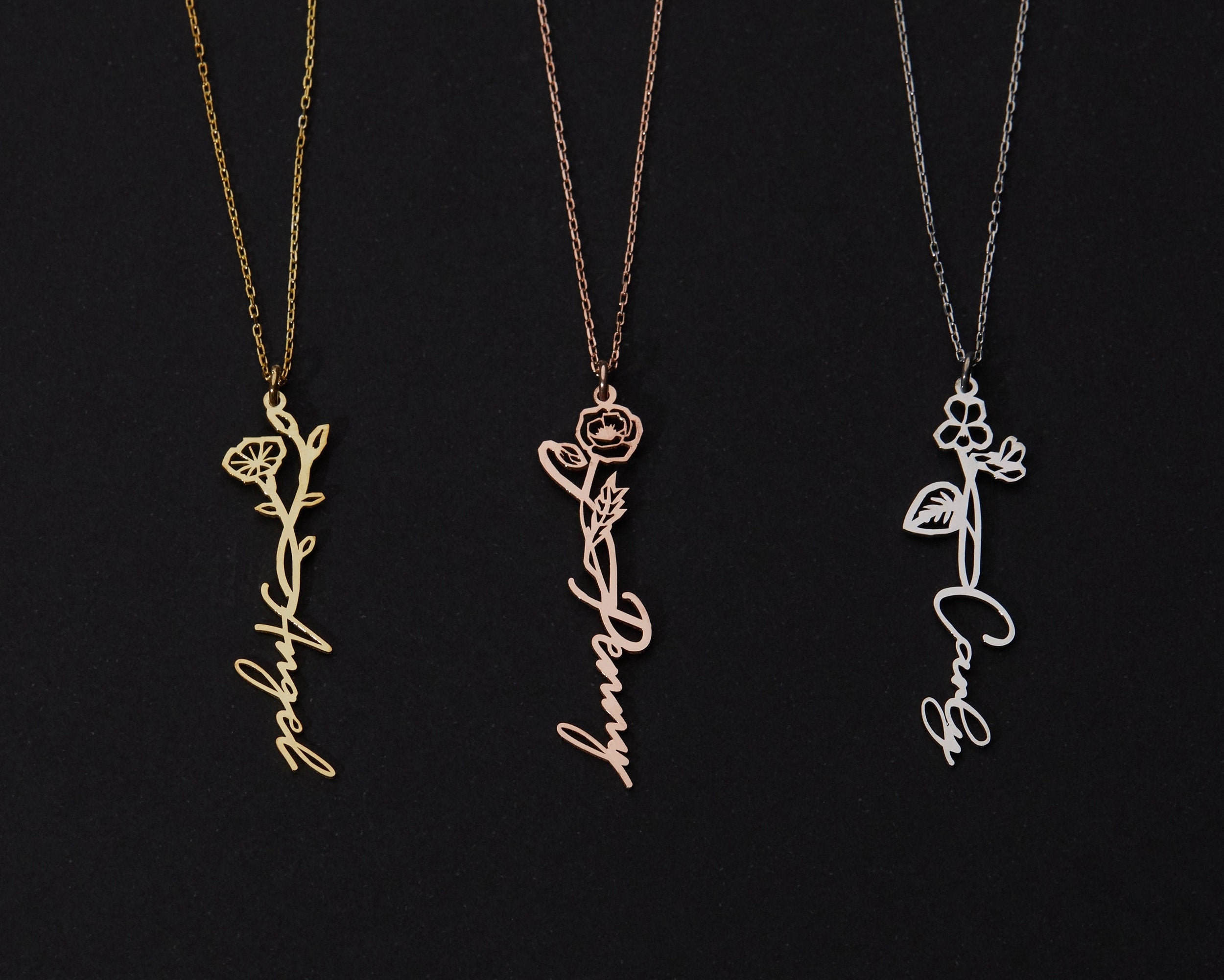 GOLD Solitaire Pendant Necklace, 14K Solid Gold Cz Diamond Necklace, Dainty Necklace, Minimalist, Handmade Jewelry, Necklace for women