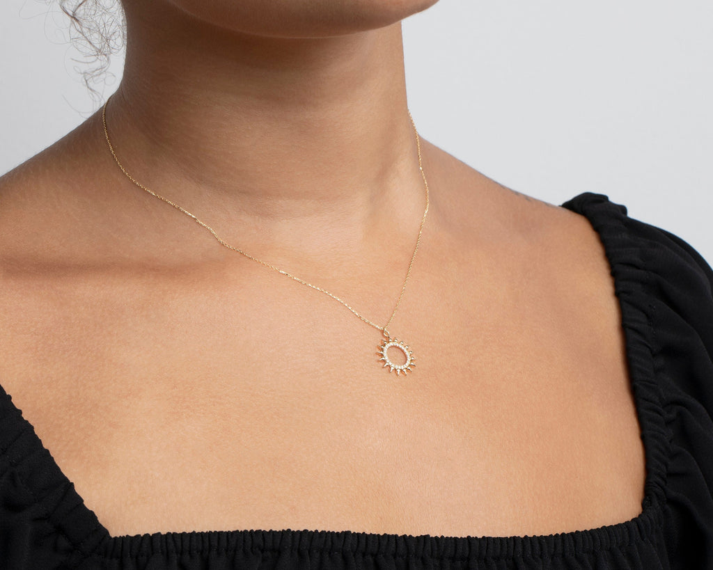 Gold Rectangular Necklace, 14K Solid Gold Pyramid Necklace, Dainty Pendant Necklace, Minimalist, Handmade Jewelry, Necklaces for women